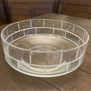 Tiffany & Co. modern crystal bowl, 10 inch diameter.